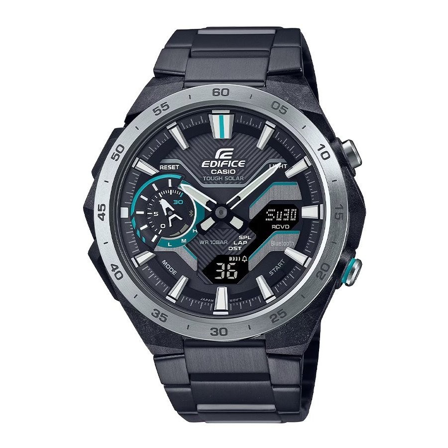♞Casio Edifice นาฬิกาข้อมือผู้ชาย สายสแตนเลส รุ่น ECB-2200DD-1A / สีดำ