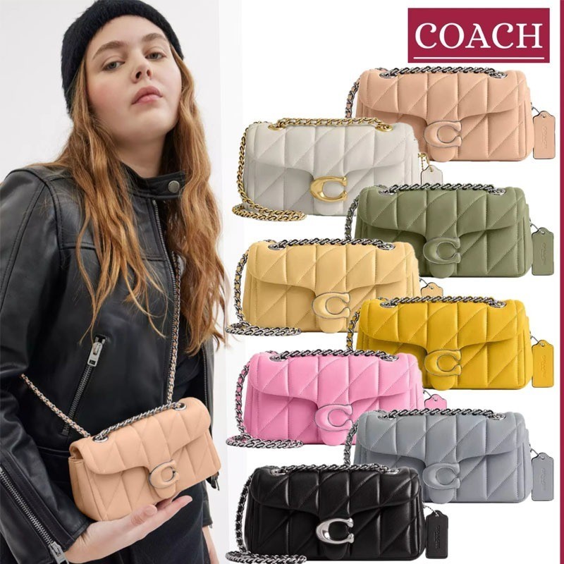 Coach Tabby 20 กระเป๋าสะพายไหล่ หนัง สีดํา CP145 CP149