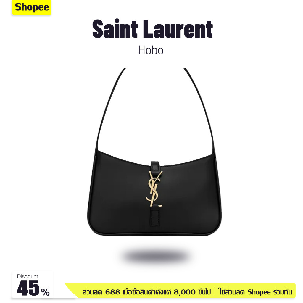 ♞กระเป๋าถือ YSL Hobo Yves Saint Laurent YSL LE5A7 mini ตัวแทนจัดซื้อที่เคาน์เตอร์ ของแท้ กระเป๋าสะพ