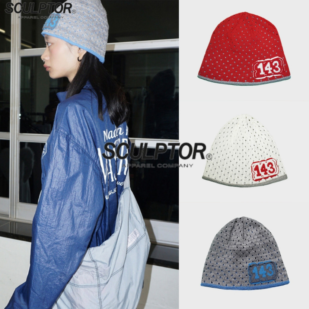 [SCULPTOR] หมวกบีนนี่ถักตาข่าย / 3 สี / สินค้า KR ของแท้ 100% / สไตล์ไม่ซ้ําใคร พร้อมร้าน DAN-BI!