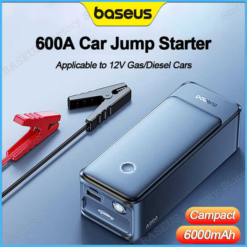 ❤ ❤ Baseus 600A Starter 6000Mah Charger For Auto Emergency Power Bank Booster Starting Device Ca