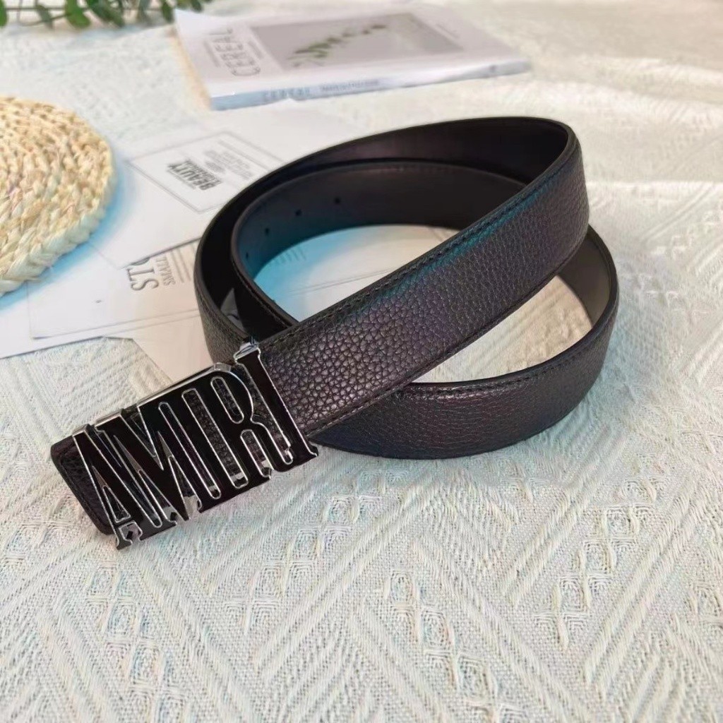 Amiri amiri พร้อมส่ง เข็มขัดหนังแท้ คุณภาพสูง ทนทาน สไตล์นักธุรกิจ สําหรับผู้ชาย