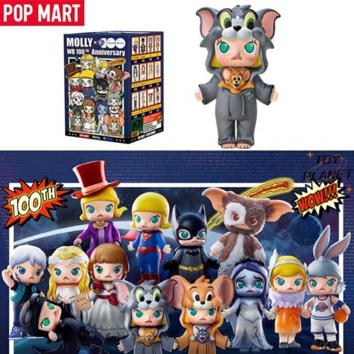 Pop MART △✹❉ Molly Warner Bros. กล่องปริศนา ฟิกเกอร์ Tom and Jerry Batman ค