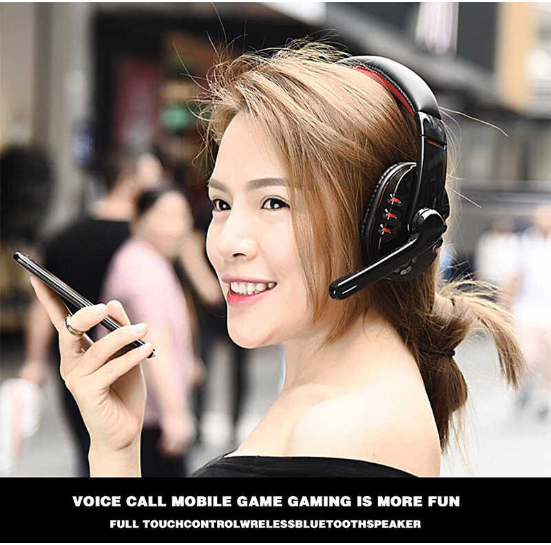 OVLENG V8-1 Wireless Headphone Bluetooth Gaming Headset Over Ear Stereo Bass Noise Cancelling Rotat