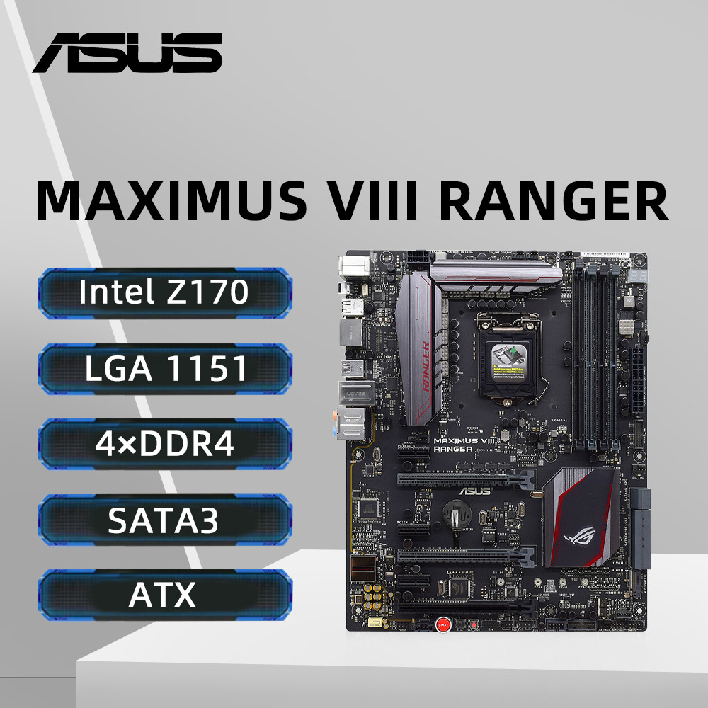 อุปกรณ์เสริมคอมพิวเตอร์ ASUS MAXIMUS VIII RANGER เมนบอร์ด Intel Z170 LGA 1151 รองรับ i3-6300 7300 i5