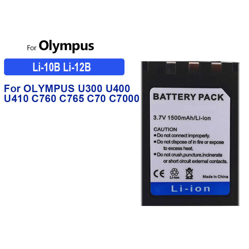 For OLYMPUS U300 U400 U410 C760 C765 C70 C7000 C770 U500 U600 U800 U810 U1000 400 500 Li-10B Li-12B 