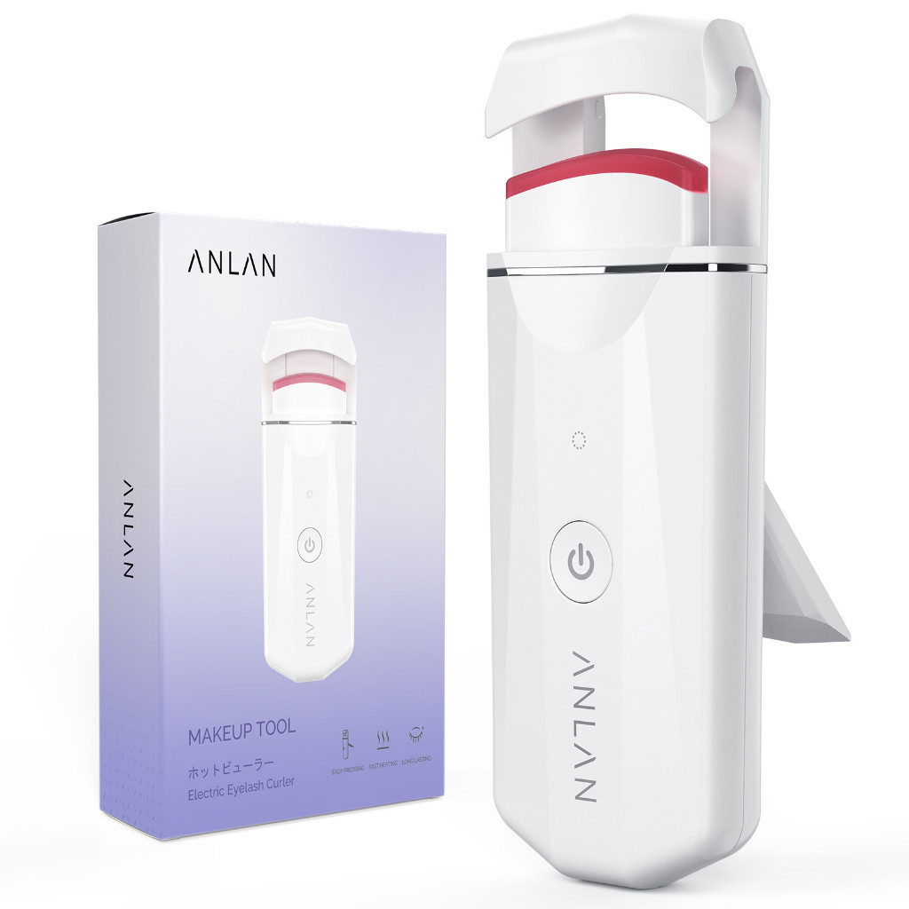ANLAN ที่ดัดขนตาไฟฟ้า ทําความร้อนเร็ว ชาร์จไฟได้ เครื่องลิฟขนตาไฟฟ้า ขนาดเล็ก แบบพกพา ติดทนนานพลังงา