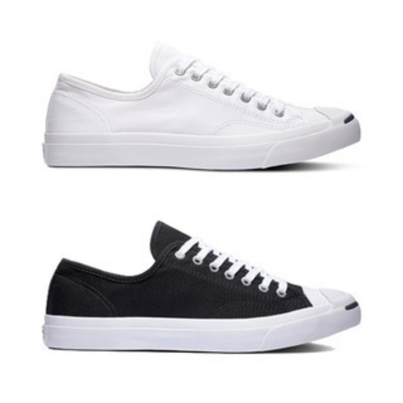 ♞,♘,♙Converse รองเท้าผ้าใบ JACK PURCELL สีขาวและดำ ไซส์ 4-10 ลิขสิทธิ์แท้100%