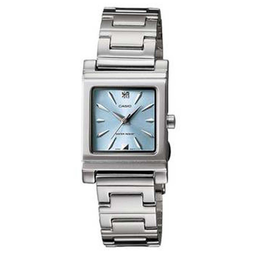 ♞,♘,♙Casio นาฬิกาผู้หญิง สีเงิน สายสแตนเลส รุ่น LTP-1237D-2A2DF
