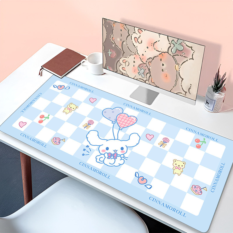 Sanrio Cinnamoroll Kawaii แผ่นรองเมาส์แล็ปท็อปอะนิเมะ Gamer ตู้แป้นพิมพ์พรมน่ารักการ์ตูนโต๊ะ PC Gaming Mousepad XXL พรม