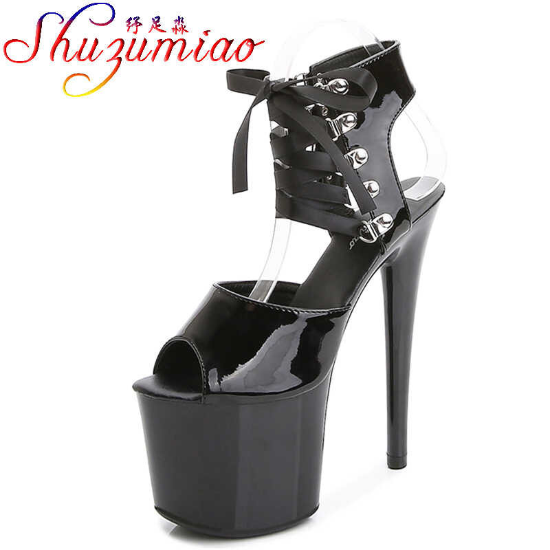 ♎ รองเท้าสตรี 15Cm 17Cm 20Cm ส้นสูง Catwalk Pole Dance รองเท้าแตะส้