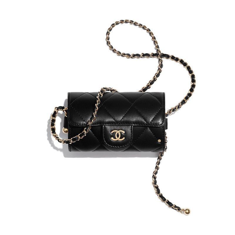 Chanel กระเป๋าสะพายไหล่ หนังแกะ โซ่ ของแท้ 100% IFA6