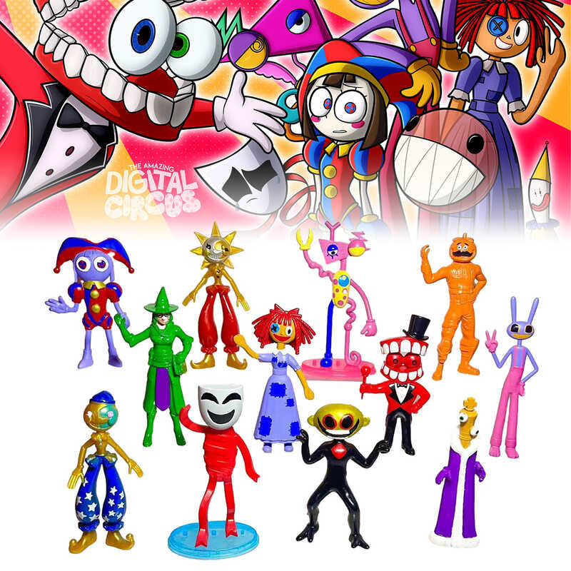 The Amazing Digital Circus Action Figure The Amazing Digital Circus Jax Pomni Action Figures Decor s