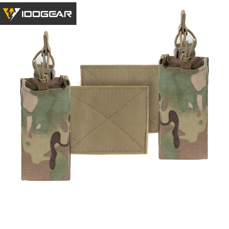 Idogear วิทยุยุทธวิธีกระเป ๋ า Expander ปีก Walkie Talkie ผู ้ ถือ Hook &Loop Camo 3317-D