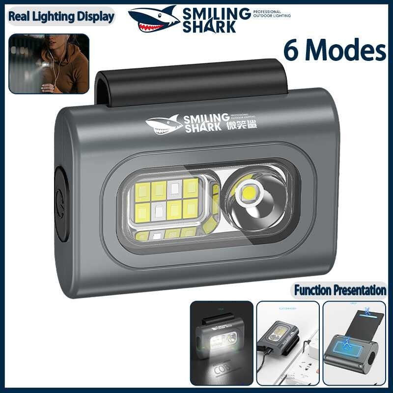 Smilingshark Sd7133 Led Mini Headlight Small Headlamp COB Head Flashlight Type-C Rechargeable 6Mode