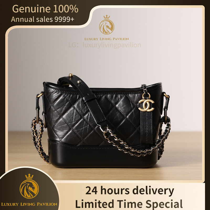 ♞,♘,♙ซื้อในฝรั่งเศส ใหม่ Chanel Gabrielleซีรี่ย์พเนจร เล็ก กระเป๋าโซ่ กระเป๋าแฟชั่น ของแท้ 100%