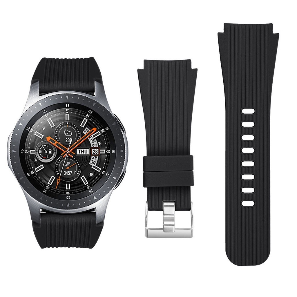 สายนาฬิกาข้อมือ ซิลิโคนนิ่ม แบบเปลี่ยน สําหรับ Samsung Galaxy Watch 46 มม. Gear S3 Frontier Classic