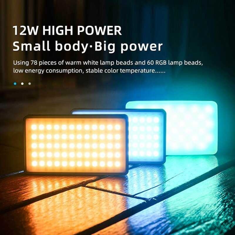 Weeylite Viltrox Rb9 RGB ไฟ LED 12W กล้องสีเต็มรูปแบบ,ไฟ LED ชาร์จได้ กล้องสีเต็มรูปแบบ,