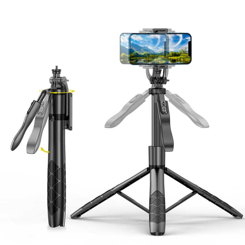 L16 (จัดส่งที่รวดเร็ว） ความยาว 360 หมุนกล้องโทรศัพท์มือถือ Monopod Selfie Stick