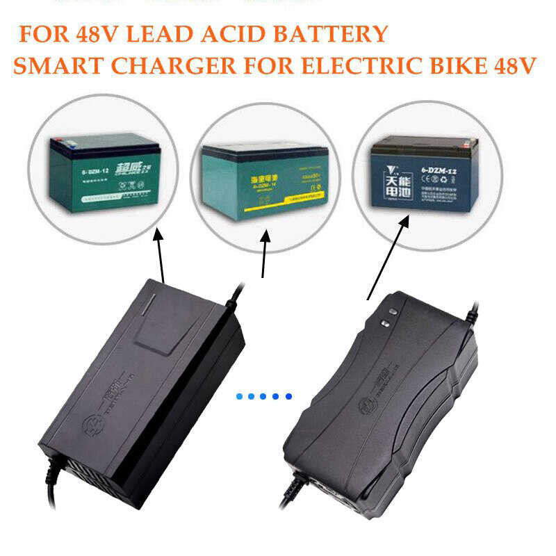 ❤ 2021 New♙ 48V 20Ah Smart Charger Electric Car E Bike Scooter Charging Adapter Dc59v 2.8Ah For