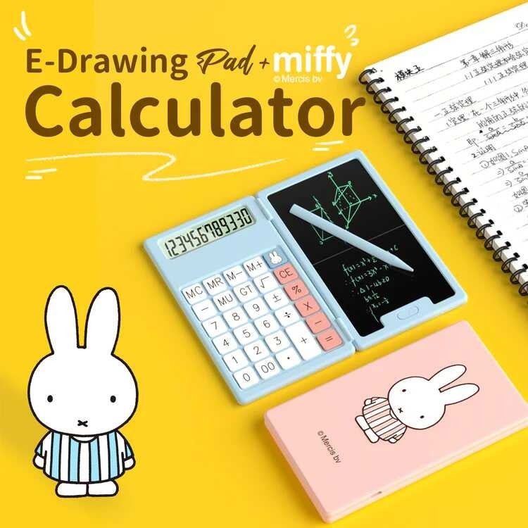Mipow Cute Lightweight Portable Blue *K Calculator With E-Notepad Drawing Tablet For Kids Studen