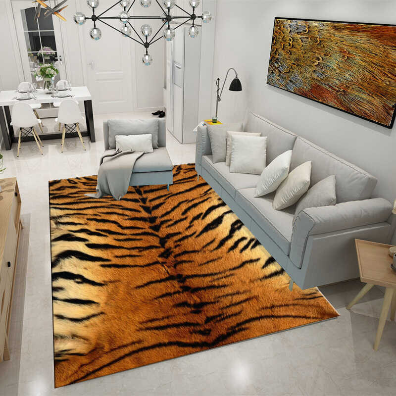 Animal Pattern 3D Printed Carpet Living Room Bedroom Rugs Plush Floor Anti-slip Door Yoga Mat