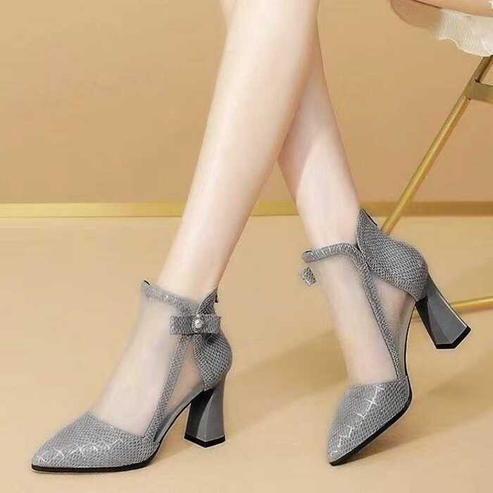 toe shoes open high heels women sandals Korea 2021 new On Sale Strap Shoes For Women Heels 101306