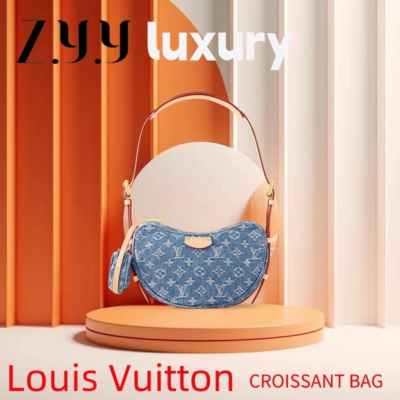 New Hot  ราคาพิเศษ Ready Stock หลุยส์ วิตตอง Louis Vuitton CROISSANT Women's Shoulder Bags Underarm
