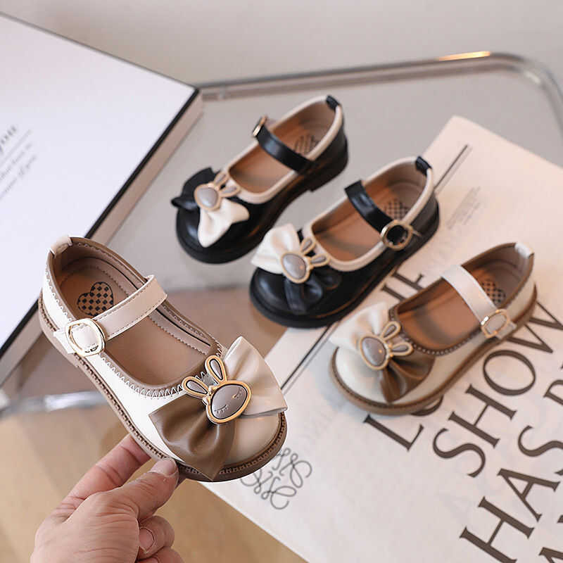 ▣ YADOU รองเท้าหนังสำหรับเด็ก,รองเท้าแฟชั่นโบว์หูกร