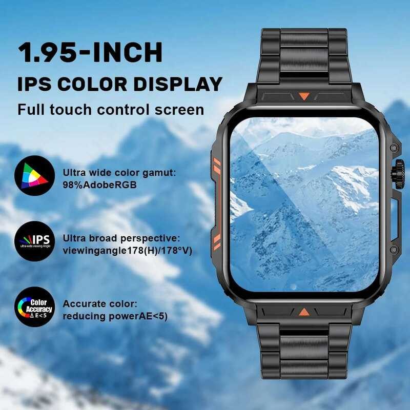 ❥ LIGE Smartwatch 1.95 นิ้วการตรวจสอบสุขภาพนาฬิกา Ip68 กันน้ำกีฬาฟิตเนสสมาร์ทนาฬิกาสำหรับผู้ชาย