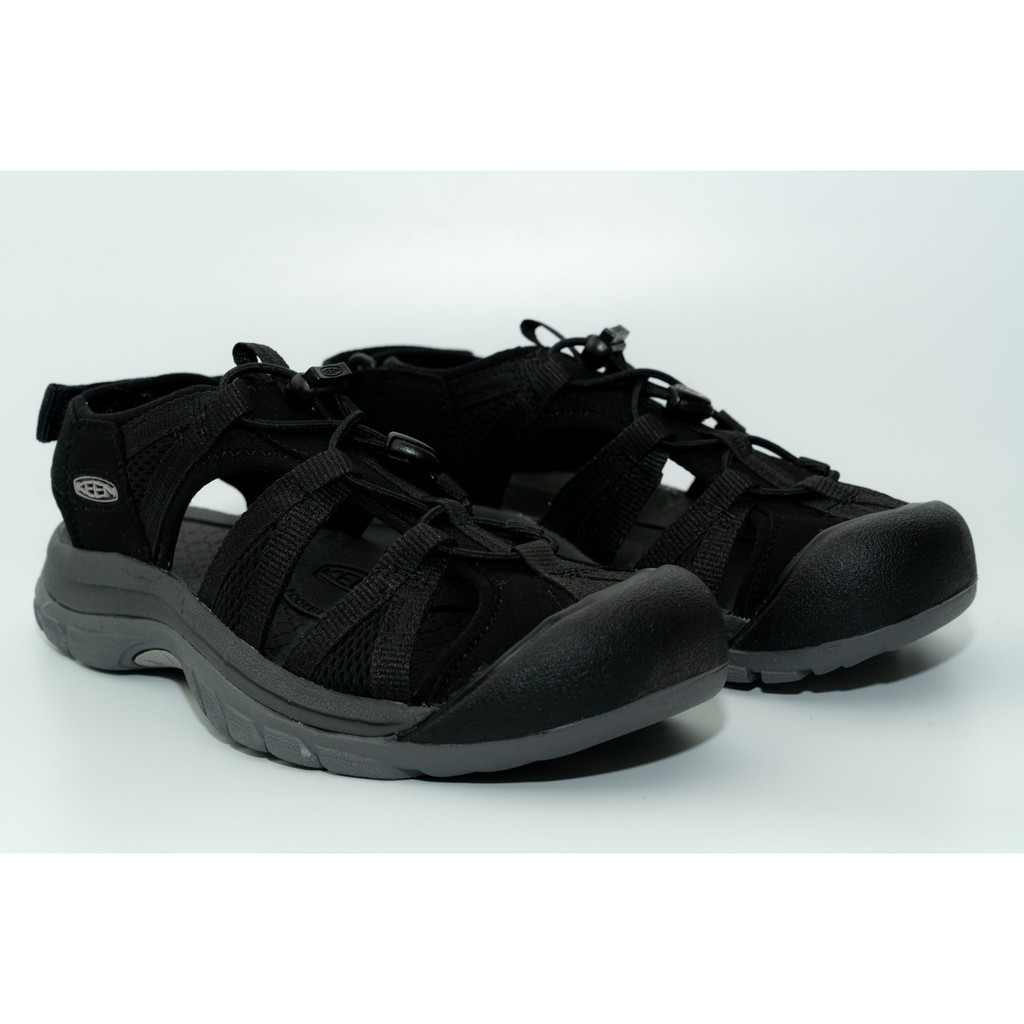



 ♞,♘,♙Keen Women's Venice II H2-W Sandal รองเท้าแตะรัดส้น Black/Steel Grey