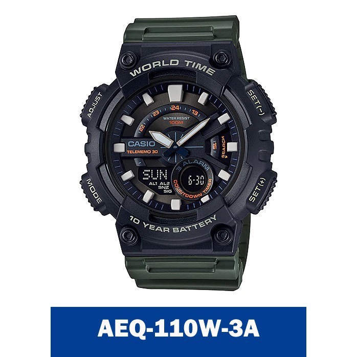 



 ♞Casio AEQ-110W ของแท้ รับประกันศูนย์ 1 ปี นาฬิกาผู้ชาย สายเรซิ่น