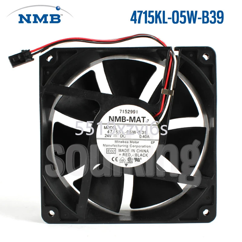ใหม่ NMB-MAT NMB 4715KL-05W-B39 24V 0.40A 12038 ความถี่พัดลมระบายความร้อน Q
