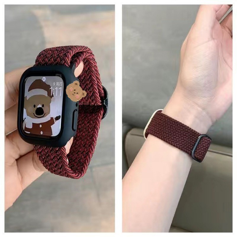 สายนาฬิกาข้อมือไนล่อน แบบยืดหยุ่น สําหรับ AW Watch Band Ultra2-1 49 มม. 41 มม. 45 มม. 38/42 i Watch