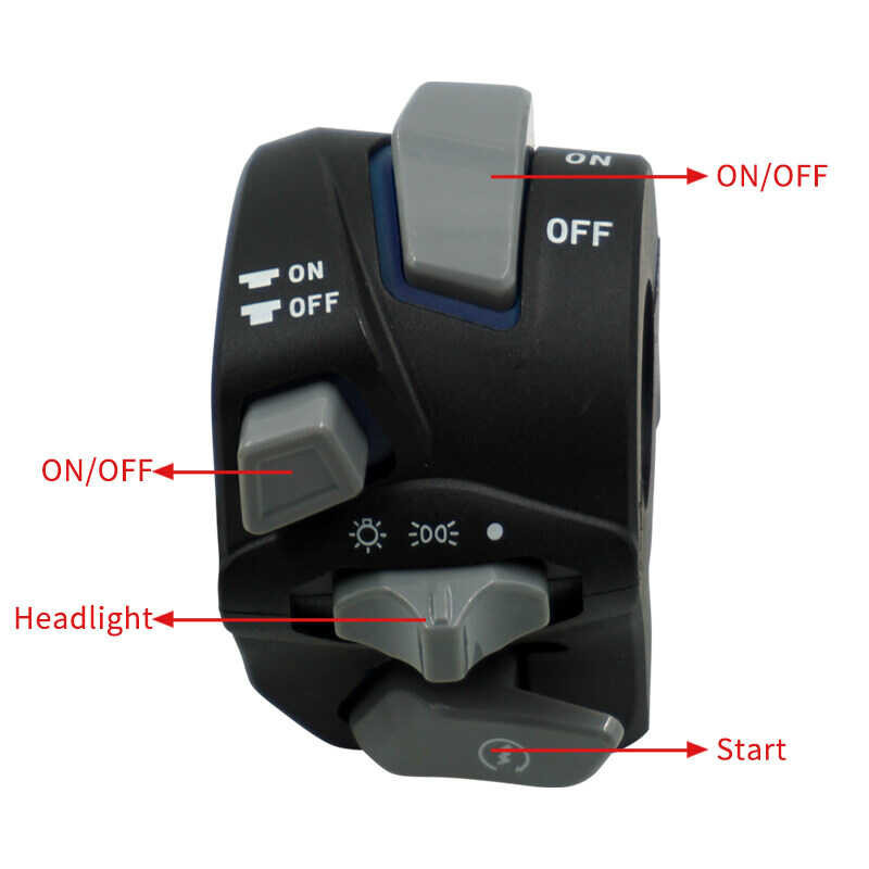 ❤ Domino Handle Switch Right And Left Universal-Red Light