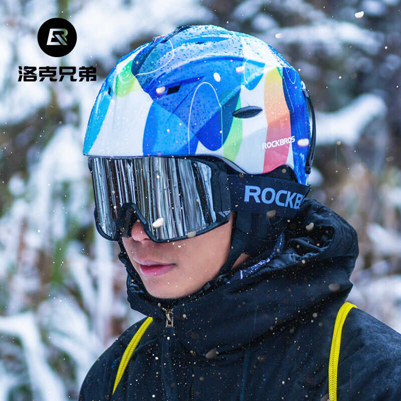 ROCKBROS Ski Goggles Anti-Fog Large Double-Layer Sunglasses View Ski Comfortable Windproof Large Fr