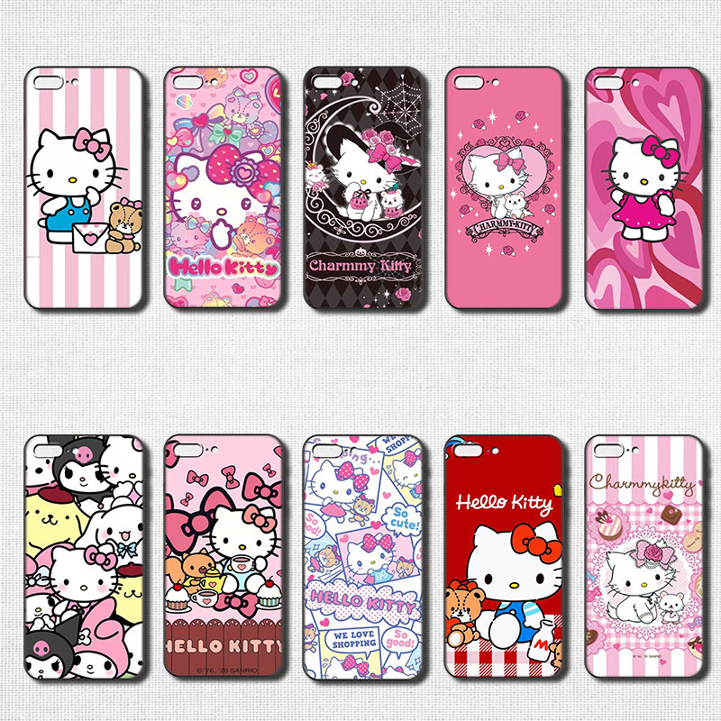 เคสโทรศัพท ์ สีดํานุ ่ มแฟชั ่ นสําหรับ Xiaomi Redmi Note 4 4X 5 6 7 8 Pro charmmy kitty Cover