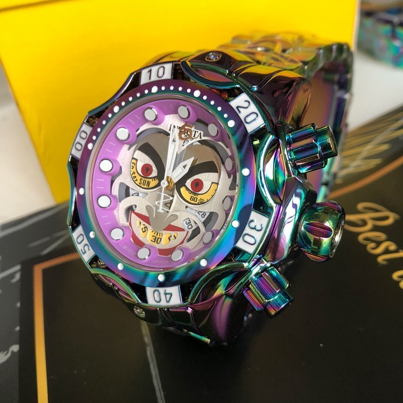 นาฬิกาข้อมือควอตซ์ป้องกันน้ํา Invicta V 2 Joker สําหรับผู้ชาย