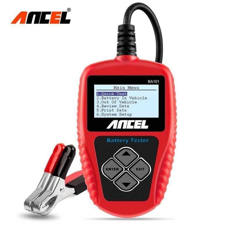 Charger Ancel BA101 12V Digital Analyzer 2000CCA 220AH with Multi Languages Car Battery Tester