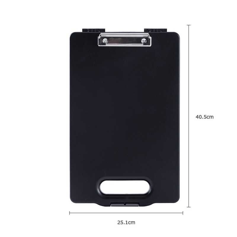 Plastic A4 Storage Clipboard File Box Case Document File Folders Clipboard Portable Clipboard Stora