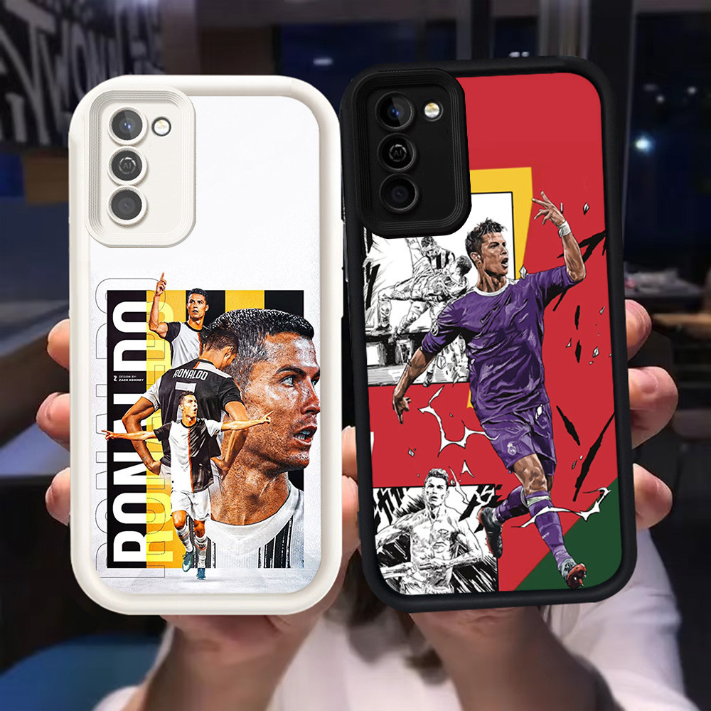 Z-9 Cristiano Ronaldo สีขาวสีดําสําหรับ Samsung Galaxy F02S A02 A03 Core A02S M02S A03S Cas