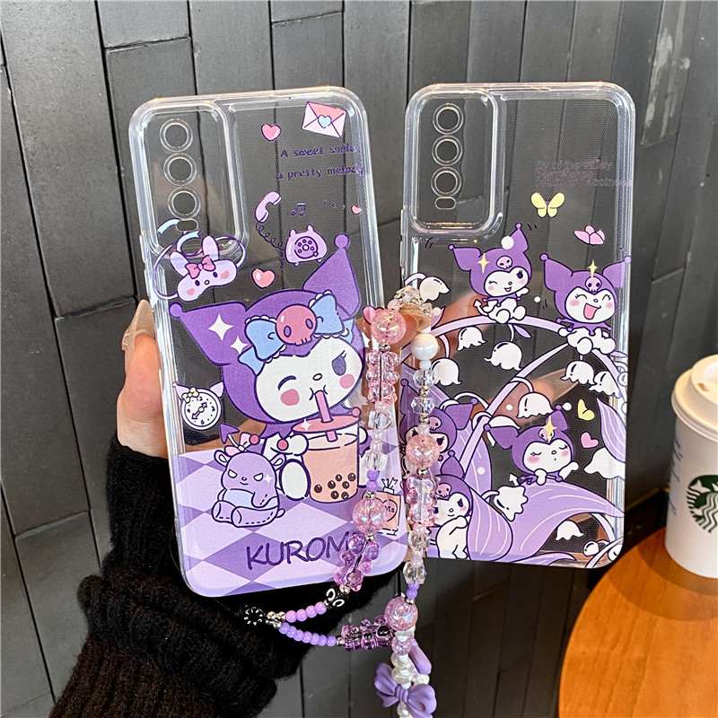 การ์ตูนน่ารักkuromi Soft Caseสร้อยข้อมือสําหรับOPPO A15/A1 5S/A35/A164G/A16S/A54S/A16K/A16E/A17K 4G/