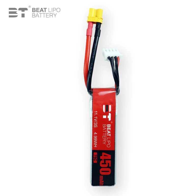 ❥ 3S 11.1V 450Mah 75C Lipo สําหรับเฮลิคอปเตอร์ RC Quadcopter FPV Racing  อะไหล่ 11.1V Dron