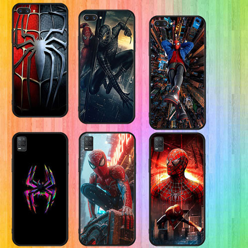 นุ่มสีดํา OPPO F19 A74 4G F19 Pro F19 Pro Plus 5G R9 F1 Plus R9S A16 A16S Spider Man เคสโทรศัพท์