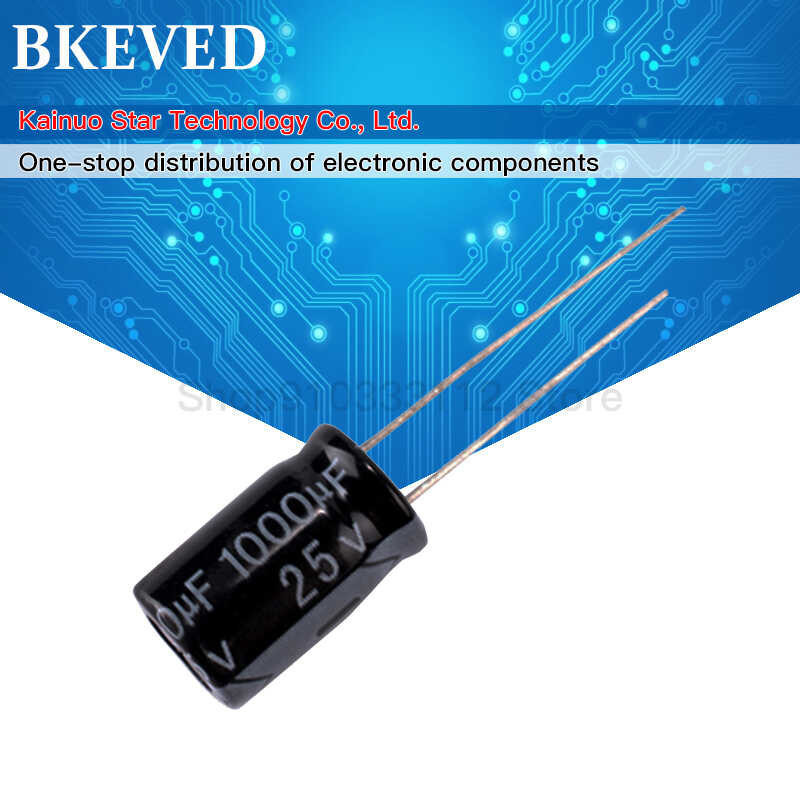 20Pcs 25V1000uf 10*17Mm 1000Uf 25V 17*10 Electrolytic Capacitor ใหม่เดิม