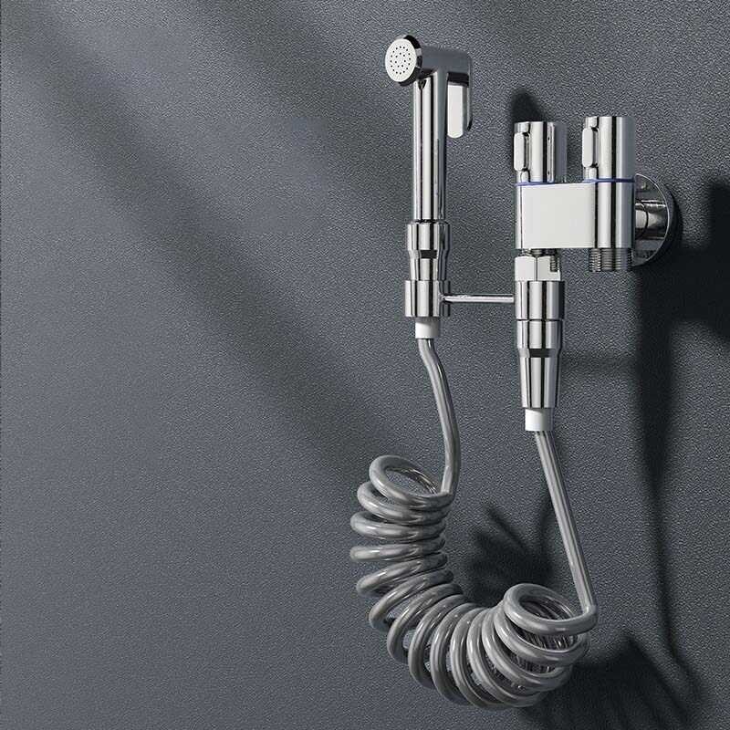 Brass Snugroom Press Style Bidet Spray Sets With 1 In 2 Out Angle Vae And Telescopic Hose Kit