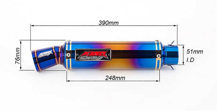 ❤ 2Inches/51Mm Motorcycle Modified Exhaust Muffler Power Canister End Pipe Universal For Yamaha Y