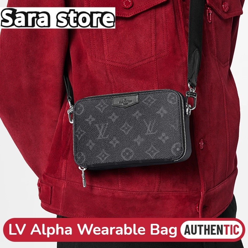♞,♘,♙หลุยส์วิตตอง Louis Vuitton กระเป๋าสตางค์แบบสะพายรุ่น Alpha Wearable Bag Men's bag กระเป๋าผู้ชา