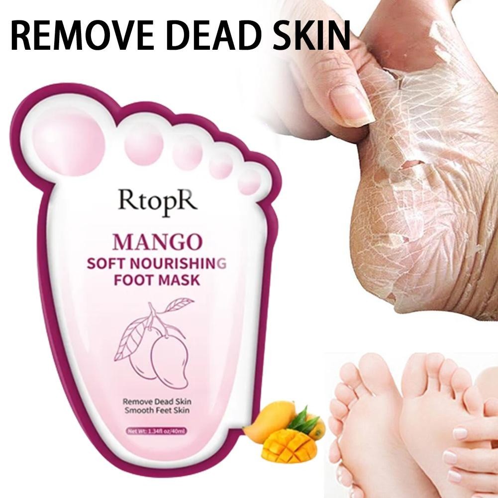 Rtopr Mango Exfoliating Foot Peel Mask Exfoliating Whitening Moisturizing Heel Foot Mask Foot Care