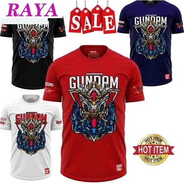 เสื้อยืด Baju Gundam Kepala Gred Premium 2024 ฤดูร้อนใหม่